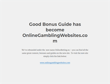 Tablet Screenshot of goodbonusguide.com